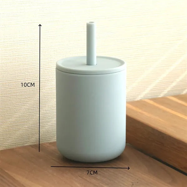 Silicone Drinking Cup Baby With Straw