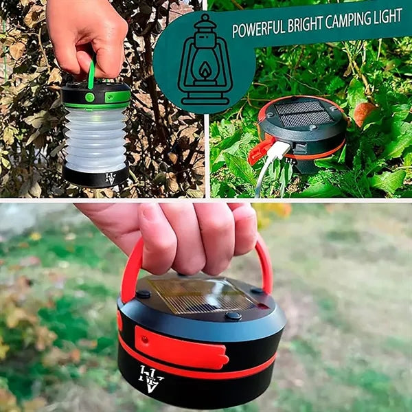 Foldable Solar Rechargeable Lighting Camping Lamp