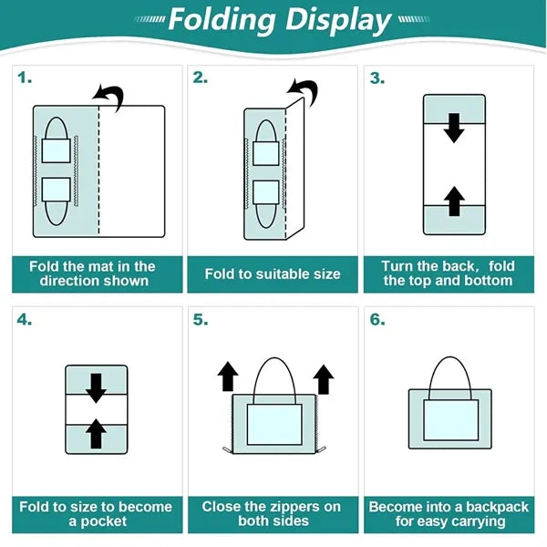 Waterproof Foldable Beach Blanket and Tote Bag