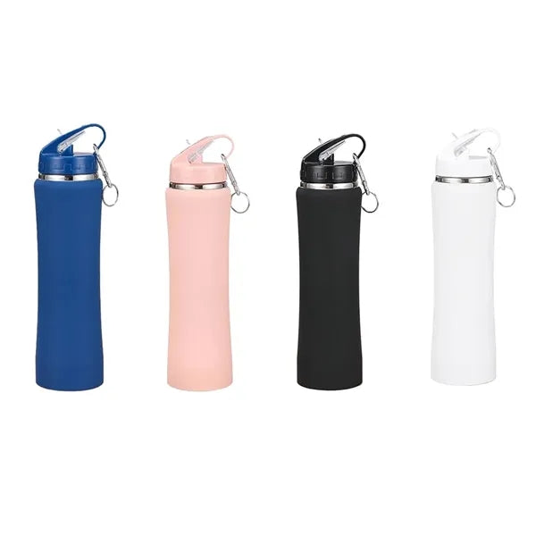17/20/25 Oz Stainless Steel Water Bottle with Lid and Straw