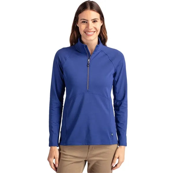 Cutter & Buck Adapt Knit Stretch Womens Half Zip Pullover
