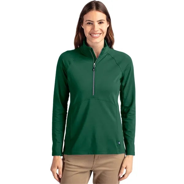 Cutter & Buck Adapt Knit Stretch Womens Half Zip Pullover