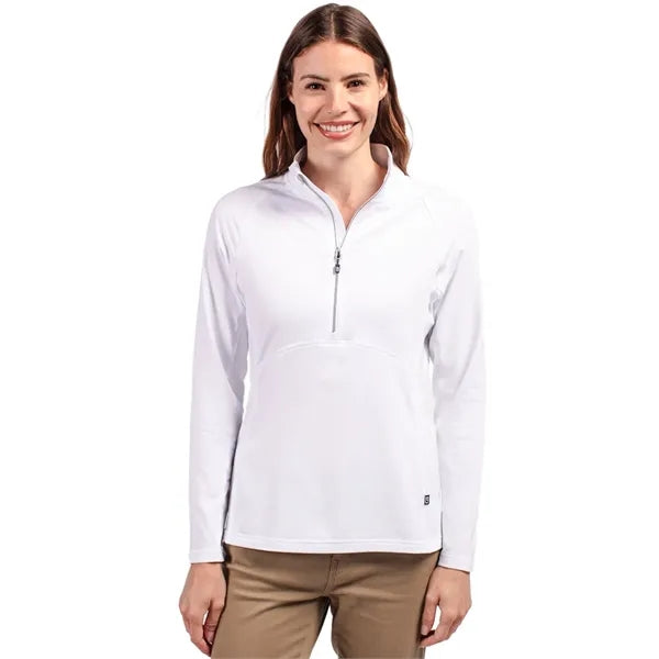 Cutter & Buck Adapt Knit Stretch Womens Half Zip Pullover