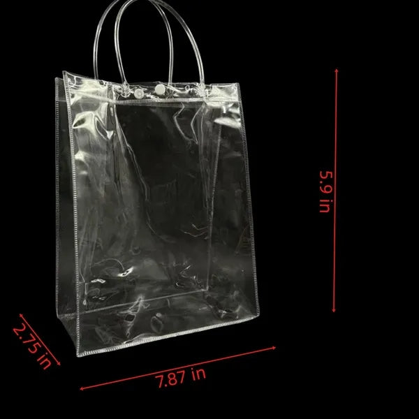 Transparent Thickened Tote Bag For Shopping And Storage