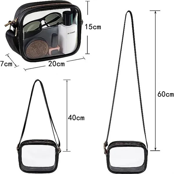 Crossbody Transparent Bag for Concerts Sports Events