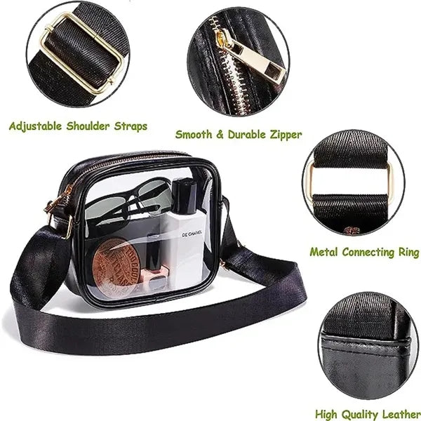 Crossbody Transparent Bag for Concerts Sports Events