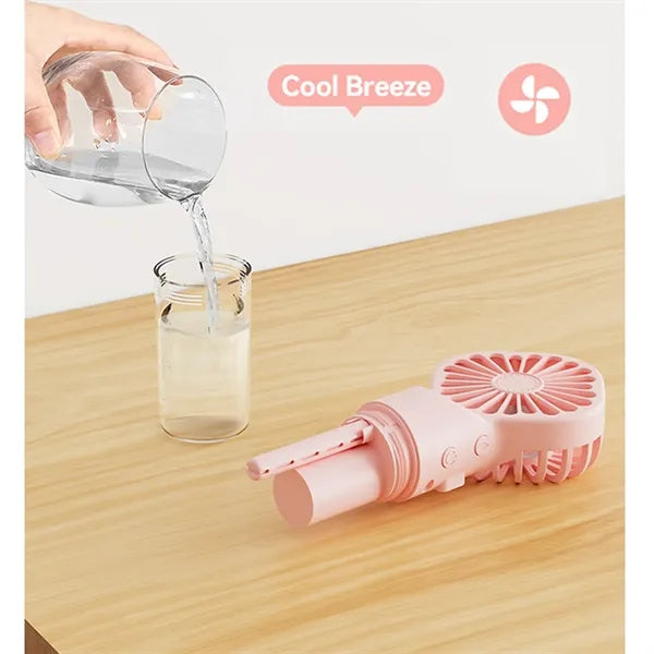 Portable Rechargeable Handheld Misting Mini Travel Fan