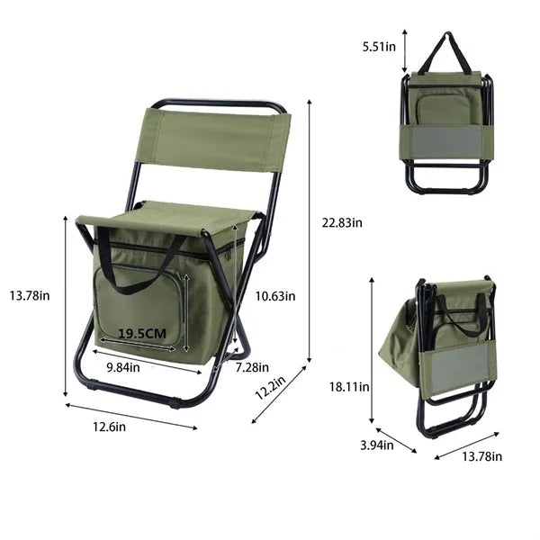 Foldable Chair with Cooler Bag