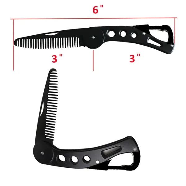 Stainless Steel Beard Comb with Bottle Opener & Keychain