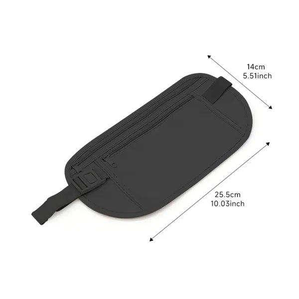 Ultra-Thin Travel Money Belt Slim Waist Pouch