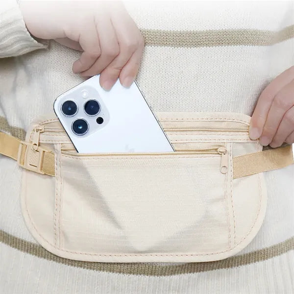 Ultra-Thin Travel Money Belt Slim Waist Pouch