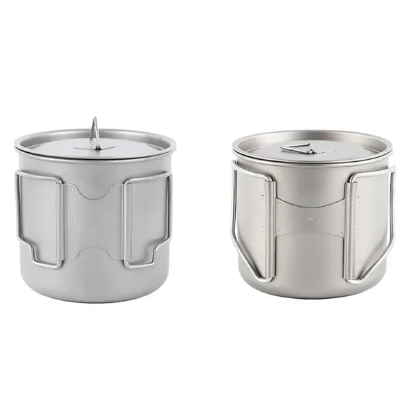 Titanium Camping Cookware Cooking Mug for Traveling
