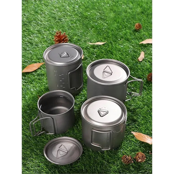 Titanium Camping Cookware Cooking Mug for Traveling