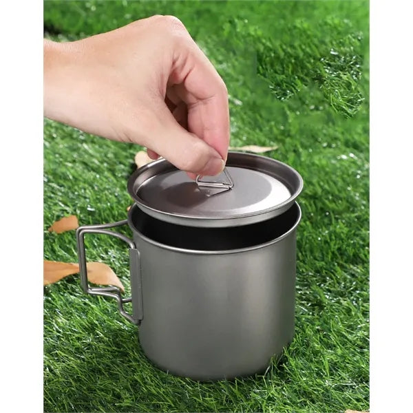 Titanium Camping Cookware Cooking Mug for Traveling