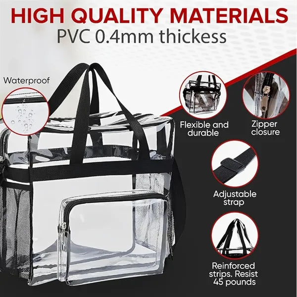 Stadium Approved See Through Clear Tote Bag
