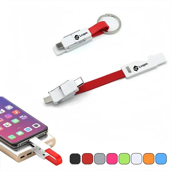3-in-1 Keychain Cable - Universal Phone Charging Set