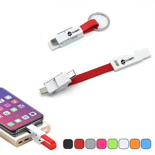 3-in-1 Keychain Cable - Universal Phone Charging Set