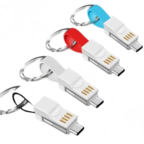 3-in-1 Keychain Cable - Universal Phone Charging Set