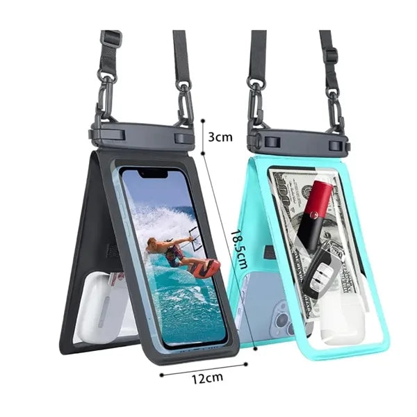 Double Space Waterproof Phone Pouch w/ Touch Screen Window