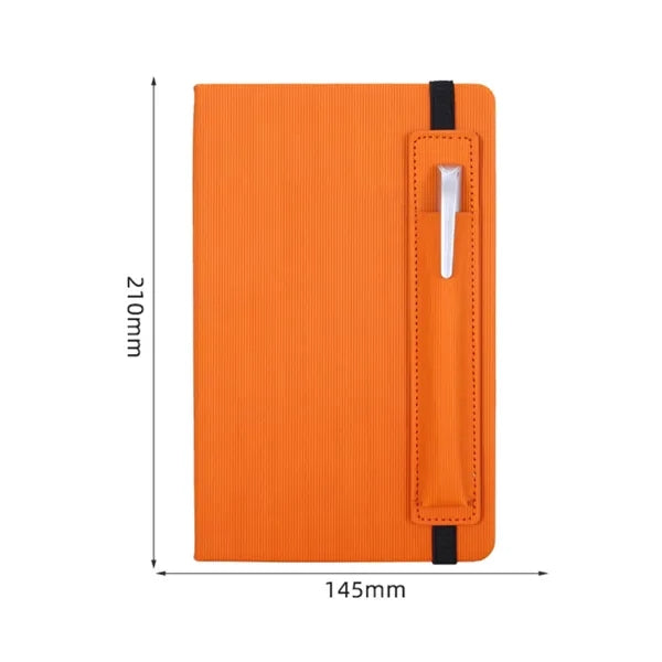 5.6" x 8.2" PU Business Notebook With Pen Holder