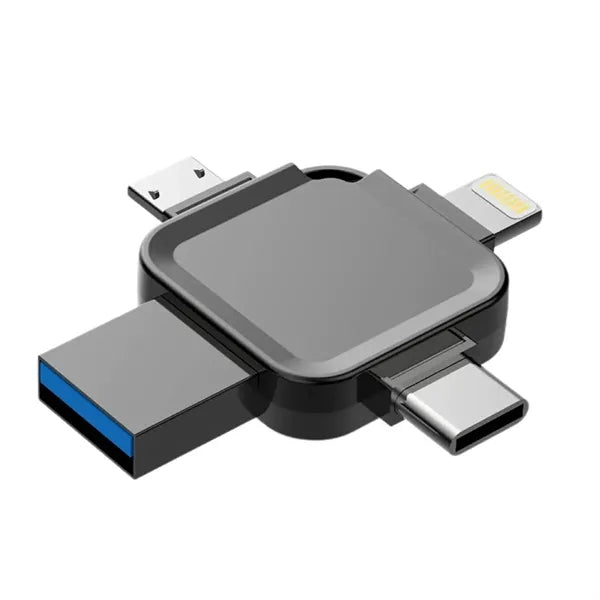Portable Large Capacity Metal Cross 4 In 1 USB Flash Drive