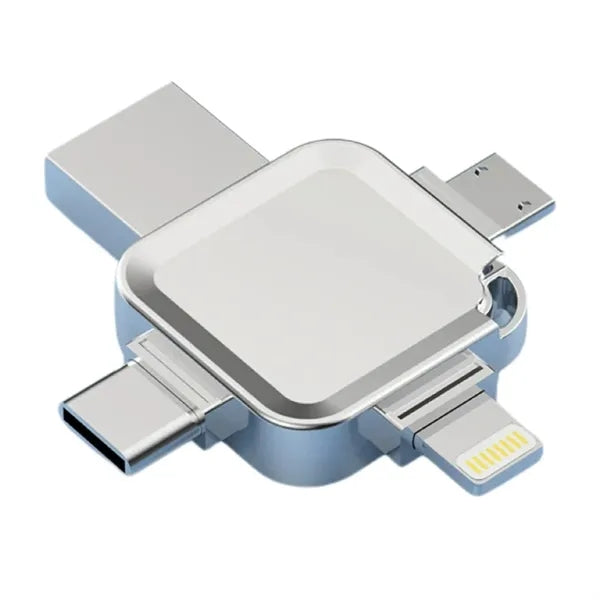 Portable Large Capacity Metal Cross 4 In 1 USB Flash Drive