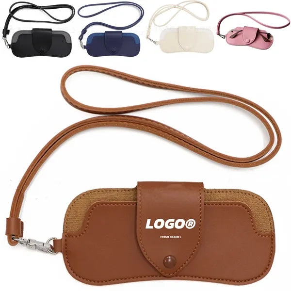 PU Leather Hanging Sunglasses Holder Case Pouch Bag