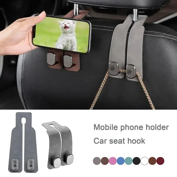 2in1 Leather Car Seat Headrest Hook Pack Hanger