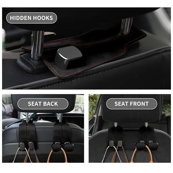 2in1 Leather Car Seat Headrest Hook Pack Hanger