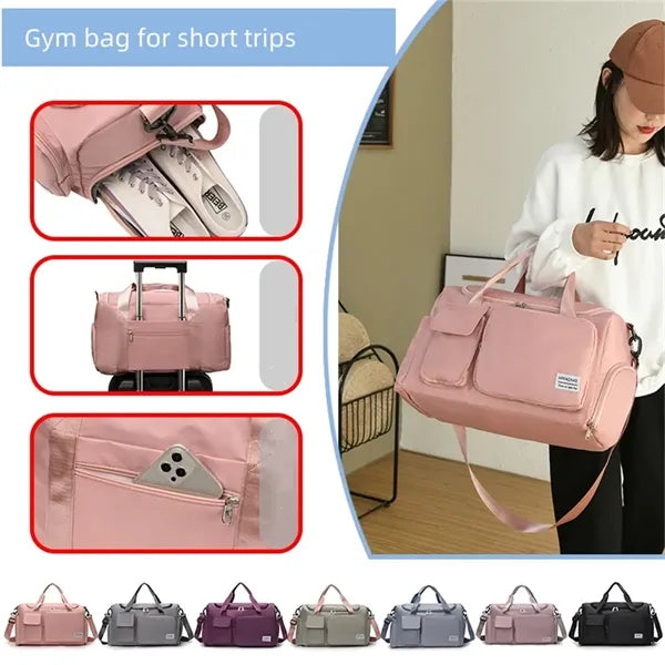 Women Travel Duffel Bag with Shoes Compartment