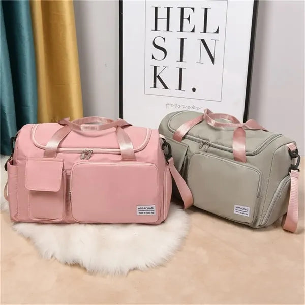 Women Travel Duffel Bag with Shoes Compartment