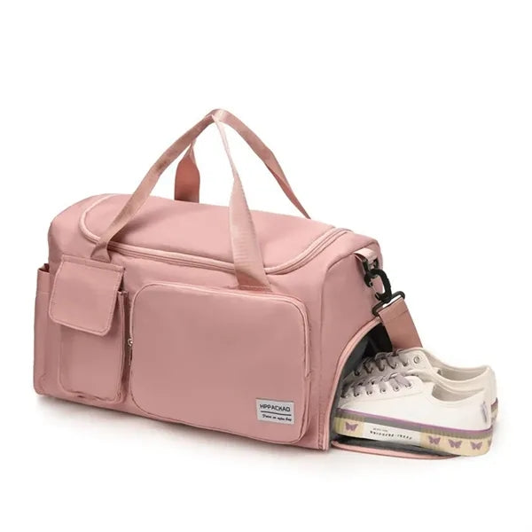 Women Travel Duffel Bag with Shoes Compartment
