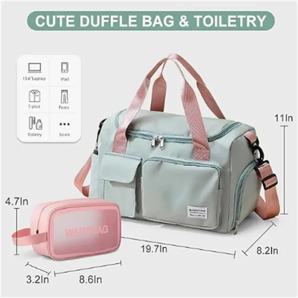 Travel Duffle Bag with Toiletry Carry On Weekender