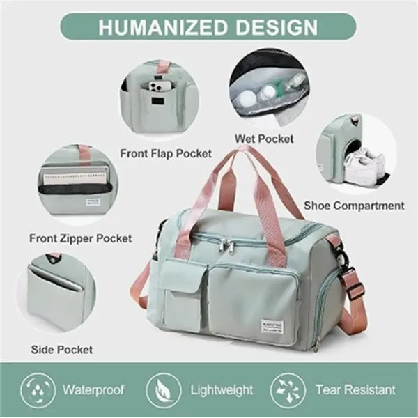 Travel Duffle Bag with Toiletry Carry On Weekender