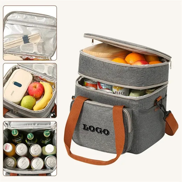 Oxford Cloth Aluminum Foil Insulated Portable Picnic Bag