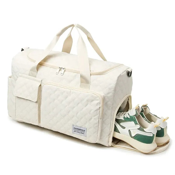 17in Women Carry on Overnight Bag with Shoe Compartment