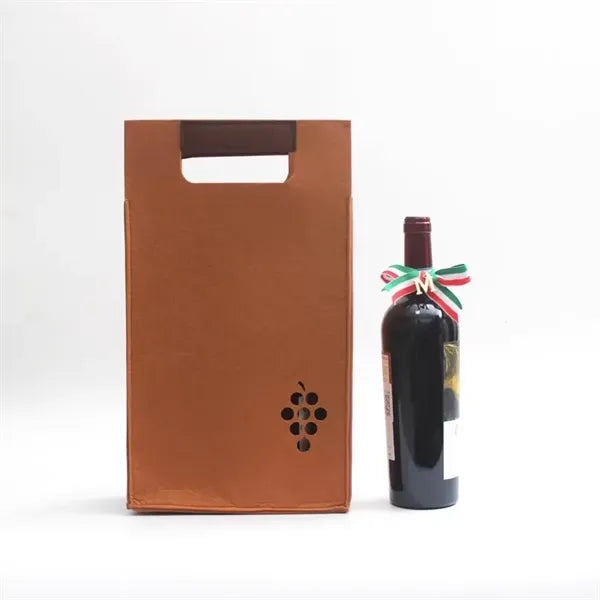 15.7 inch felt cloth double red wine bag
