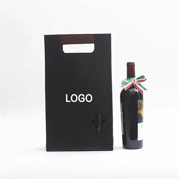 15.7 inch felt cloth double red wine bag