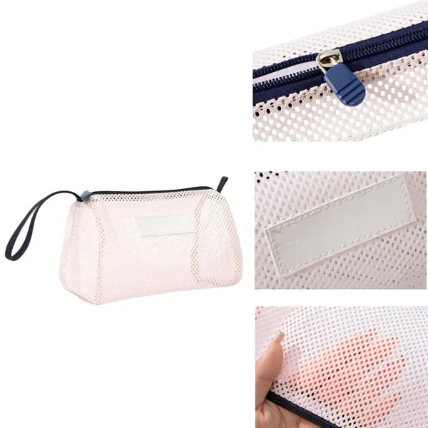 Hand Mesh Zipper Beach Bag