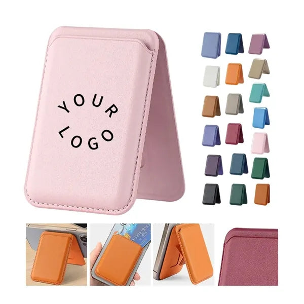 Magnetic PU Phone Wallet Stand