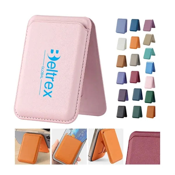Magnetic PU Phone Wallet Stand