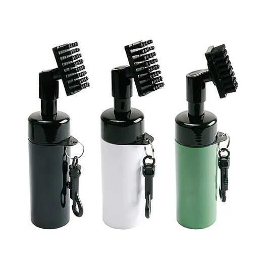 Press-Activated Golf Club Spray Cleaning Brush