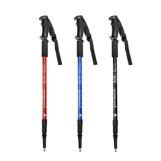 3-Section Straight Handle Aluminum Alloy Trekking Pole