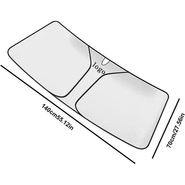 Automotive Front Windshield Sunshade with UV Protection & Gl