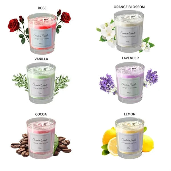 Glass Jar Scented Candle Gift Box Set