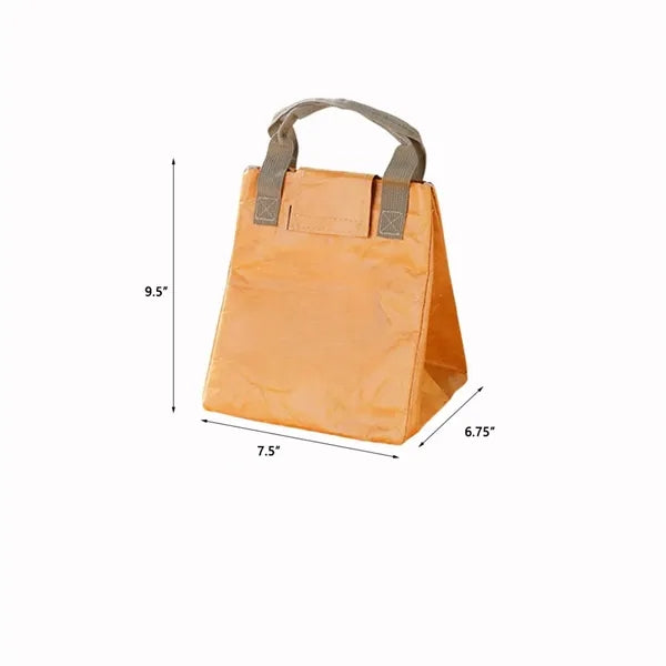 7L Waterproof Oil-proof Kraft Paper Portable Lunch Bag