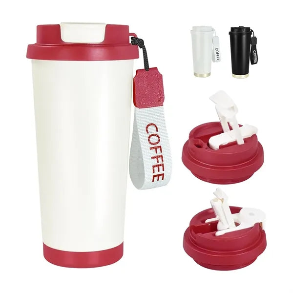 18oz Dual-Lid Coffee Vacuum Insulated Tumbler