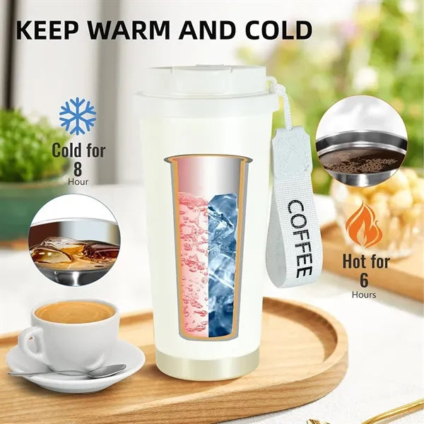 18oz Dual-Lid Coffee Vacuum Insulated Tumbler