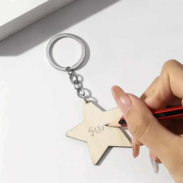 Wooden Star Keychain - Personalized Teacher Appreciation