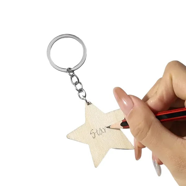 Wooden Star Keychain - Personalized Teacher Appreciation
